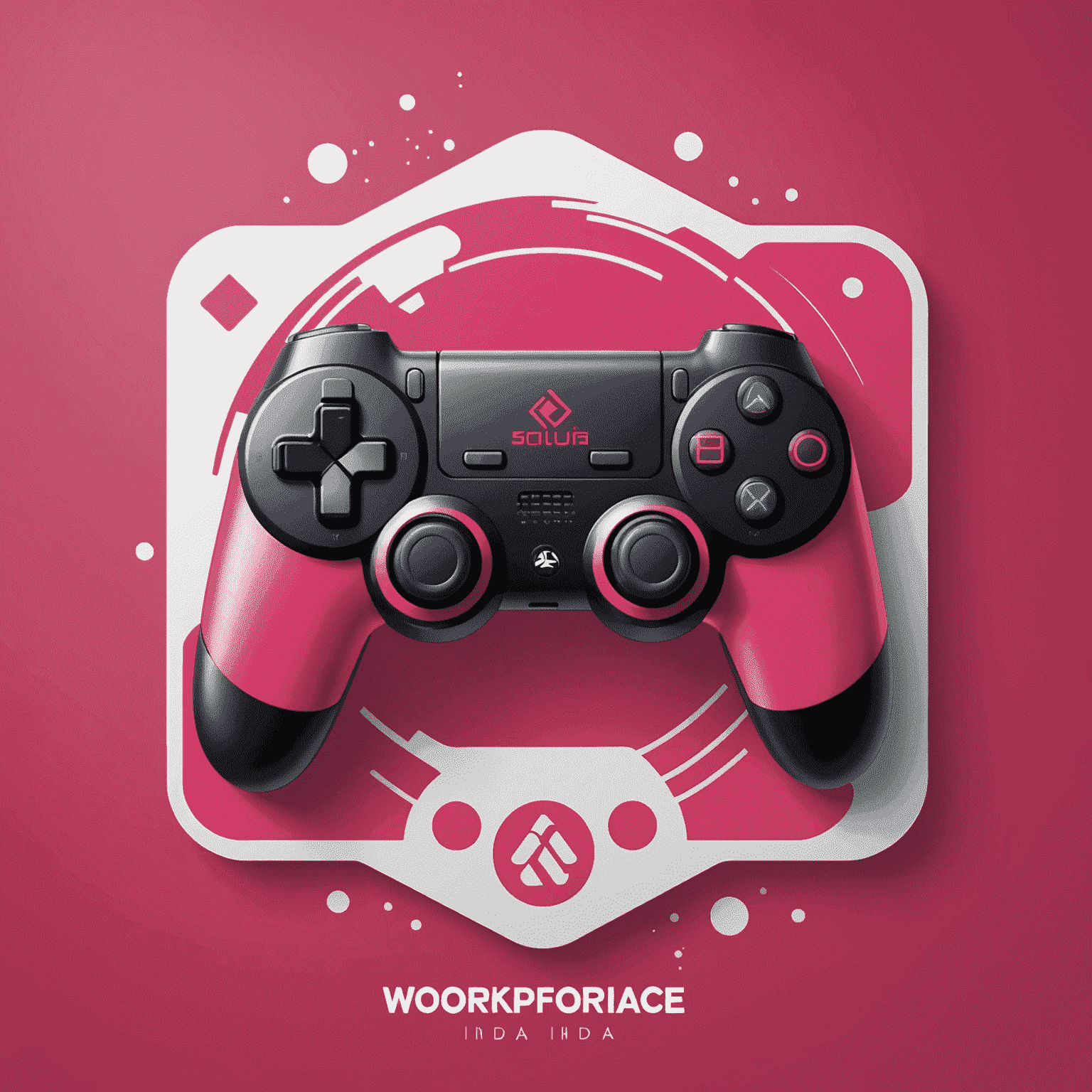 Game Workspace India logo featuring a stylized game controller icon in red and pink colors