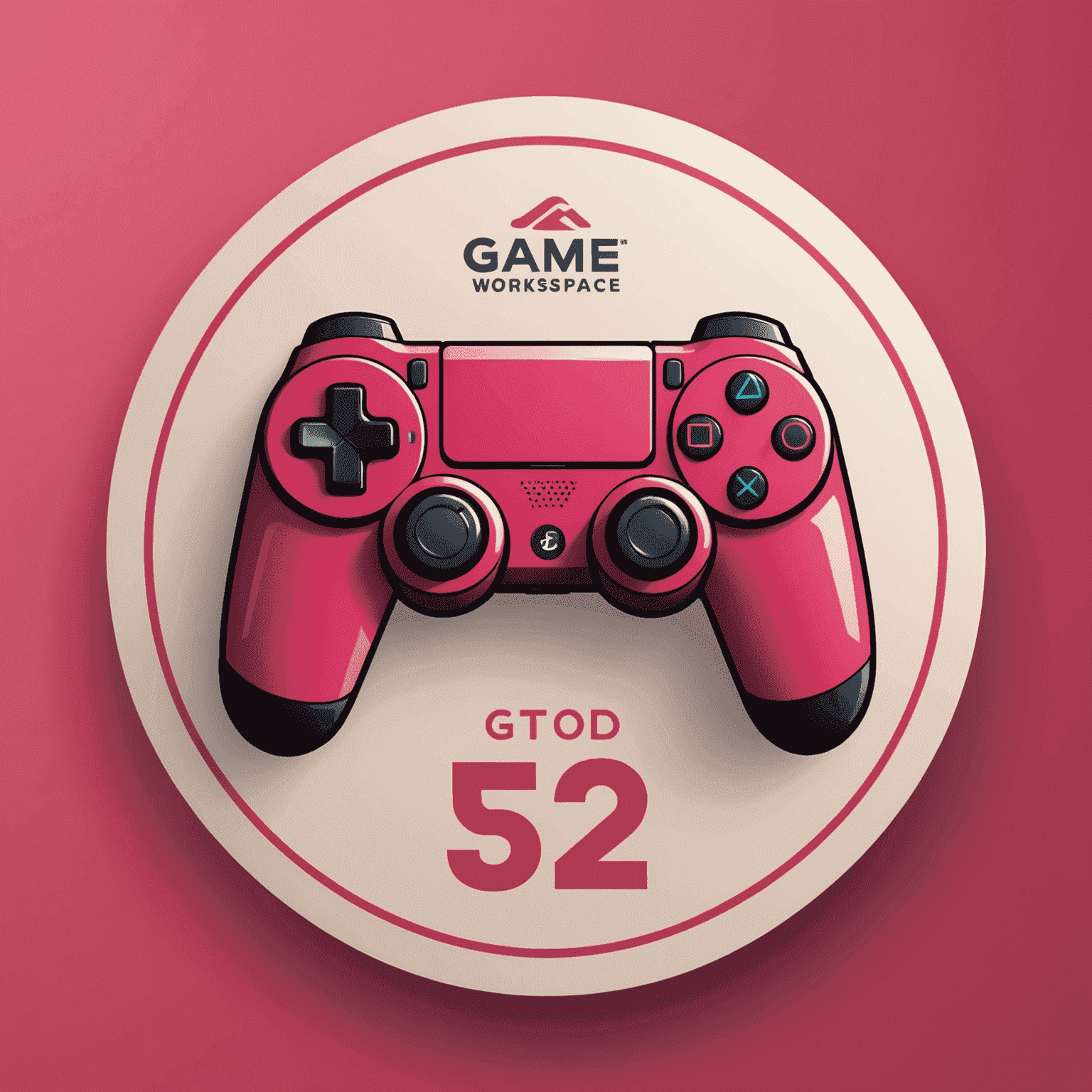 Game Workspace India logo featuring a stylized game controller icon in red and pink colors