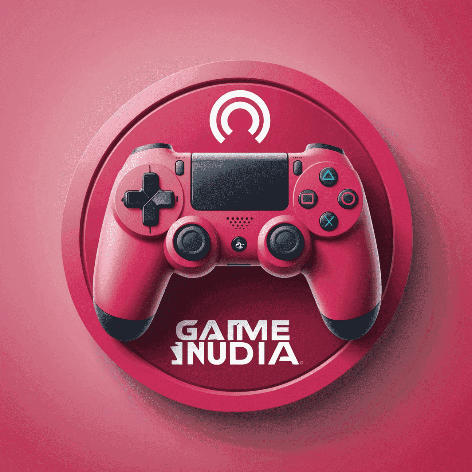 Game Workspace India logo featuring a stylized game controller icon in red and pink colors